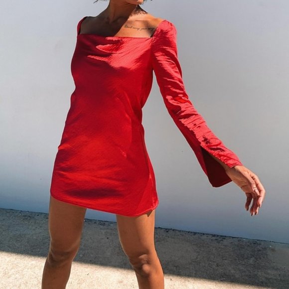 Princess Polly Dresses & Skirts - Princess Polly Star Power Satin Cowl Mini Dress 8